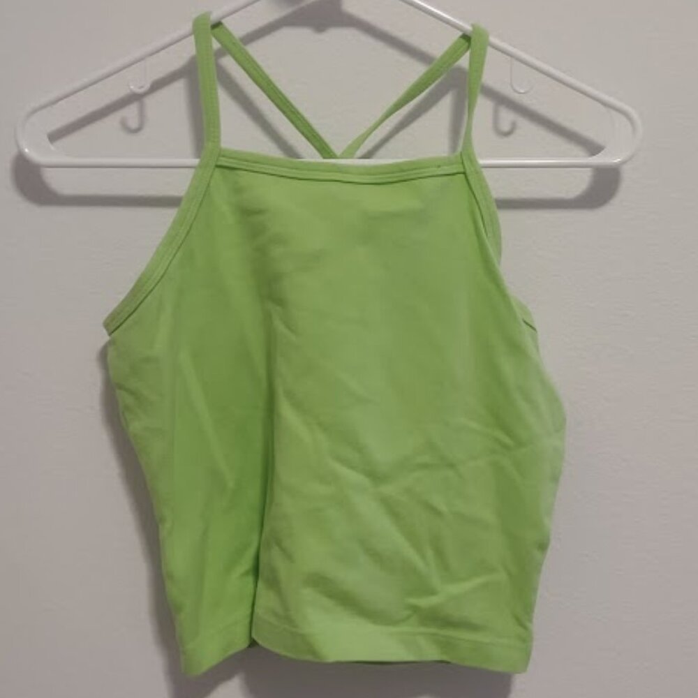 Express - S - Racer Back Cami - Bright Apple Green